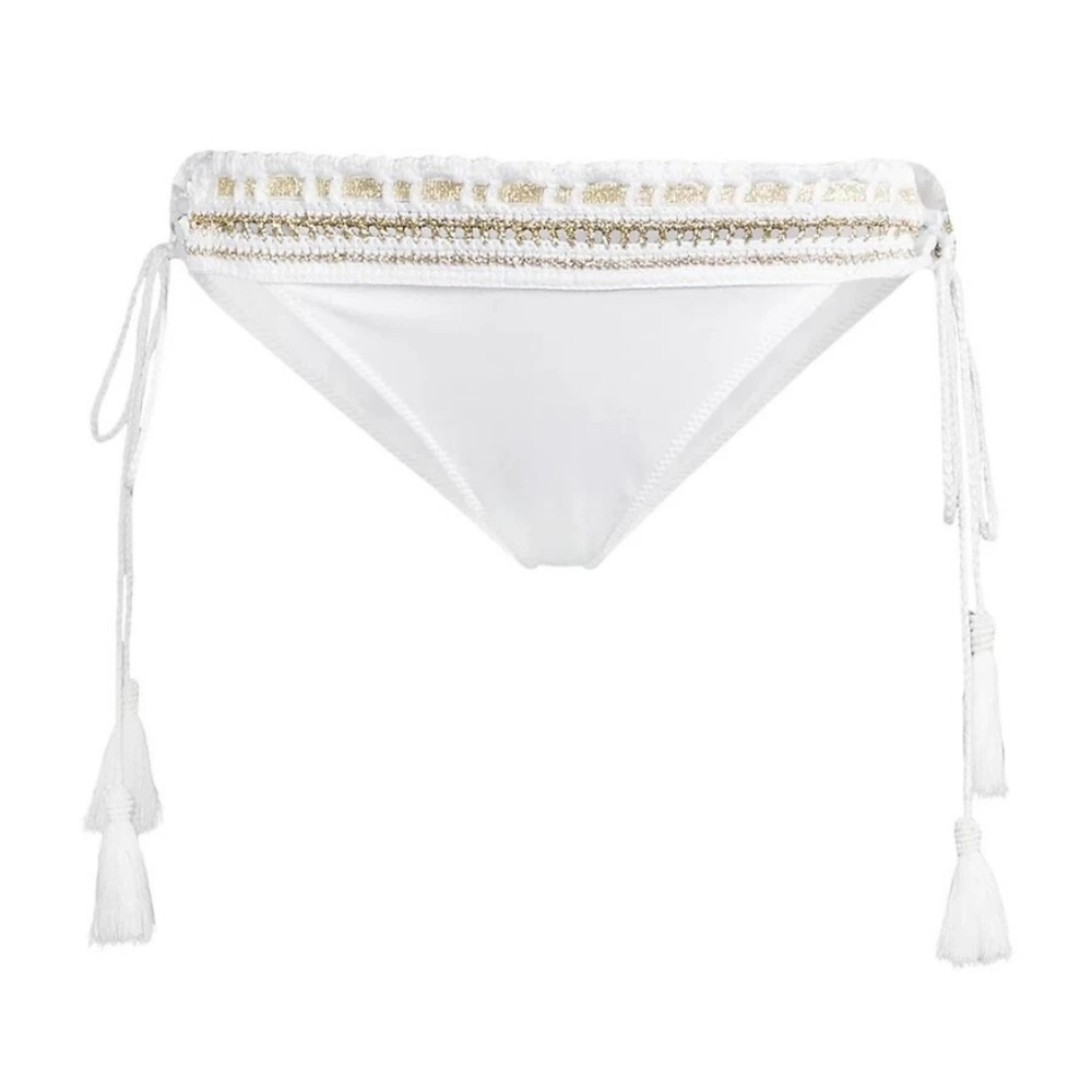 Ramy Brook White and Gold Bikini with Crochet Metallic Accents - Picture 10 of 13